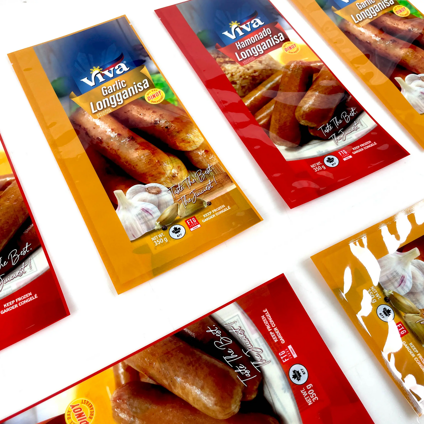 Custom Seal Bags Cooked Food Frozen Food Bags Plastic Packaging Triple Seal Bags