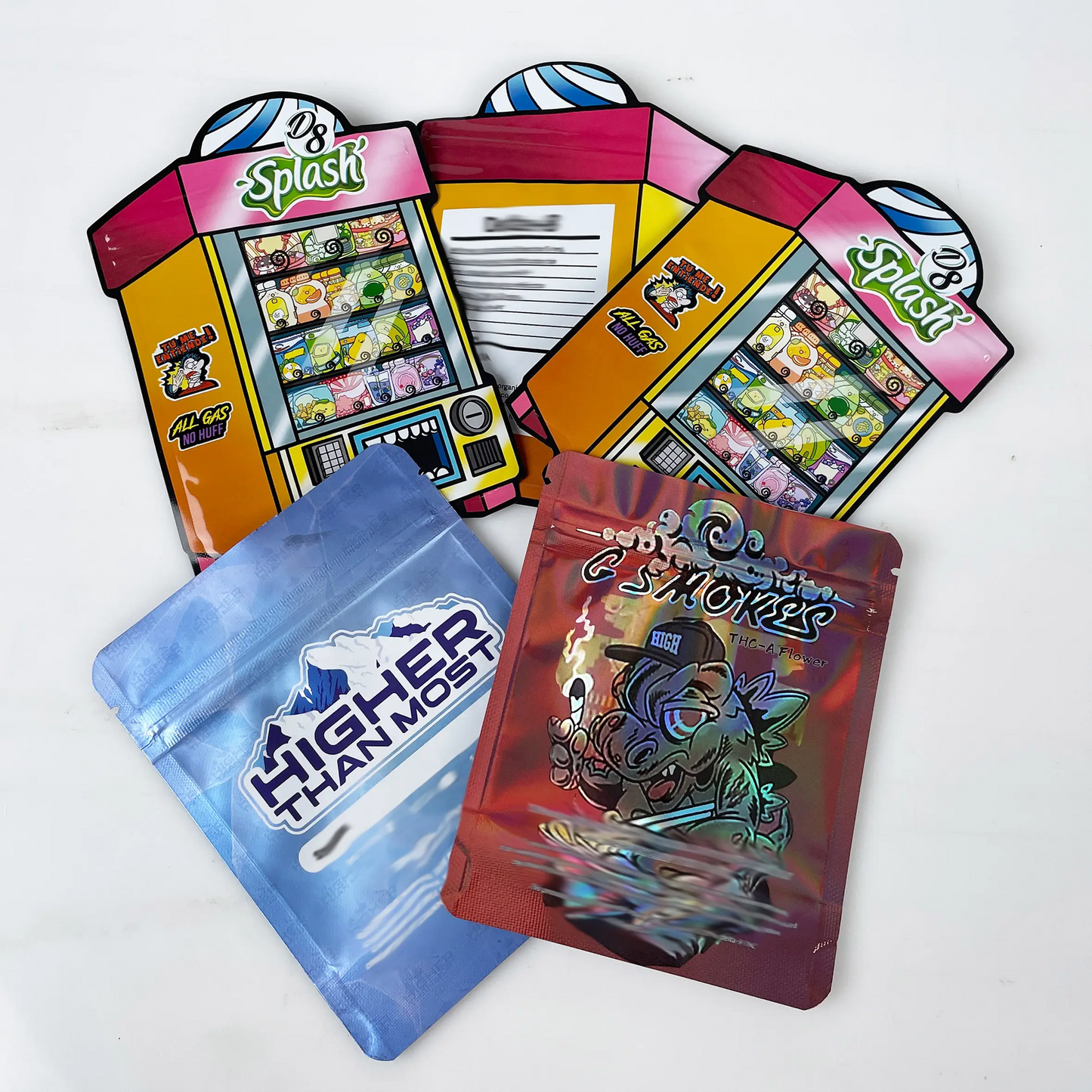 Custom Printed Edible Gummies 3.5-gram Resealable Zip Die Cut Packaging Special Unique Shape Bag Child Resistant Mylar Bag