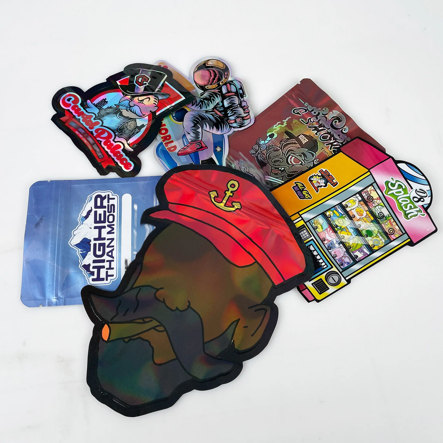 Custom Printed Edible Gummies 3.5-gram Resealable Zip Die Cut Packaging Special Unique Shape Bag Child Resistant Mylar Bag