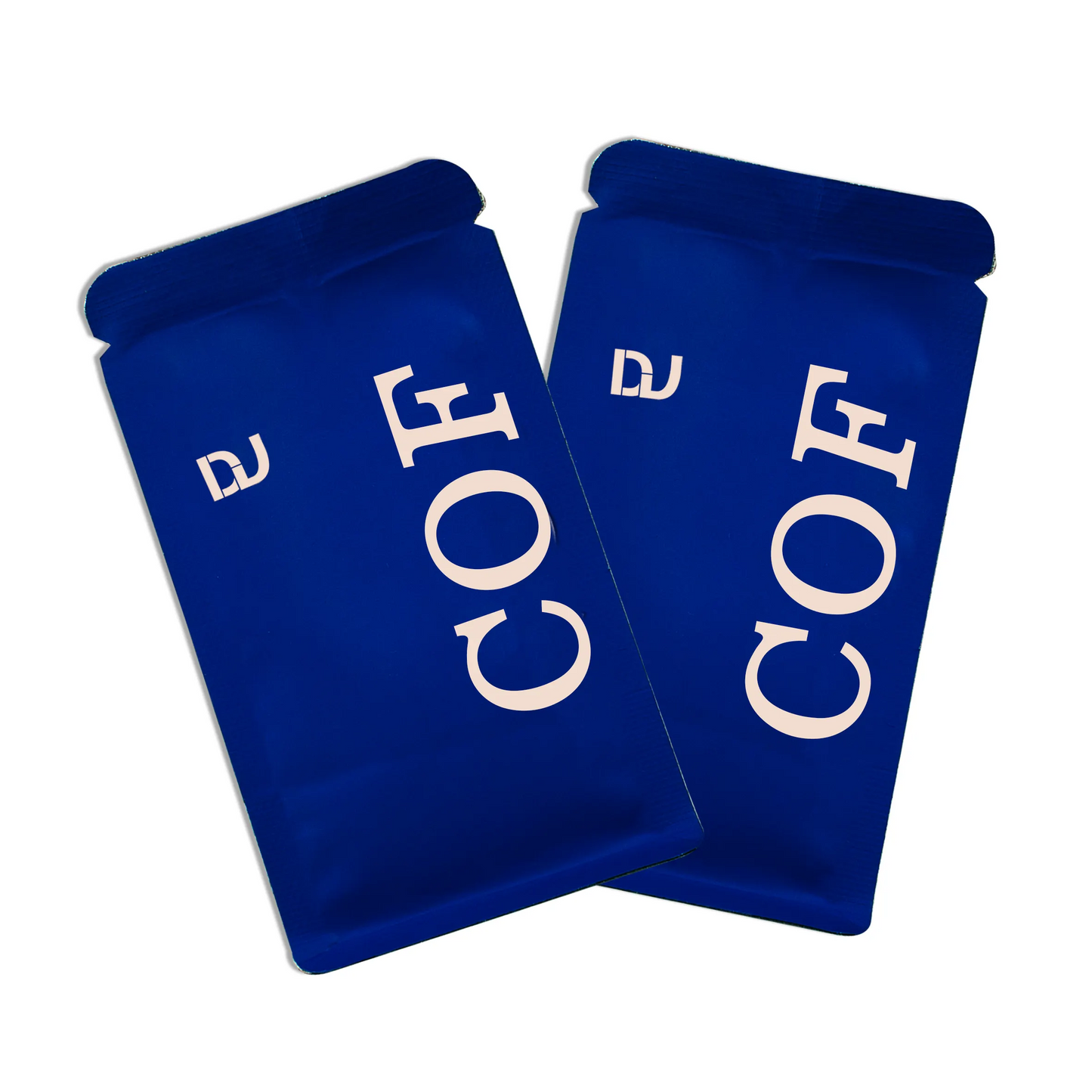 Custom Printed Blue Aluminum Foil Coffee Bean Bag Resealable Flat Bottom Bag Plastic Packaging Zipper Coffee Bag