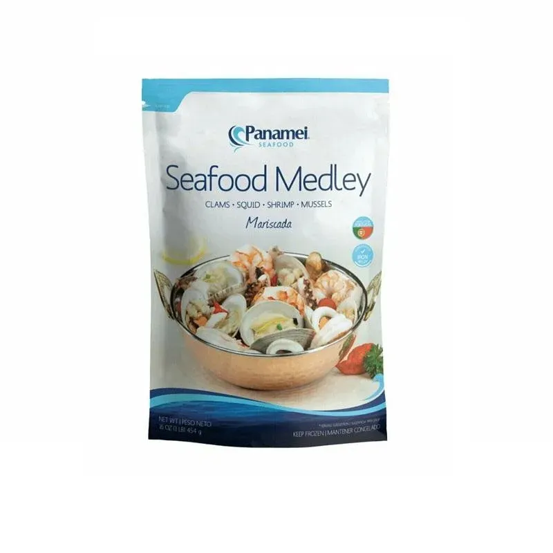 Customized Plastic Packaging Sealer Bag Hot Seal With Window Food Three-side Seal Bag Meat Seafood Freezer Bag