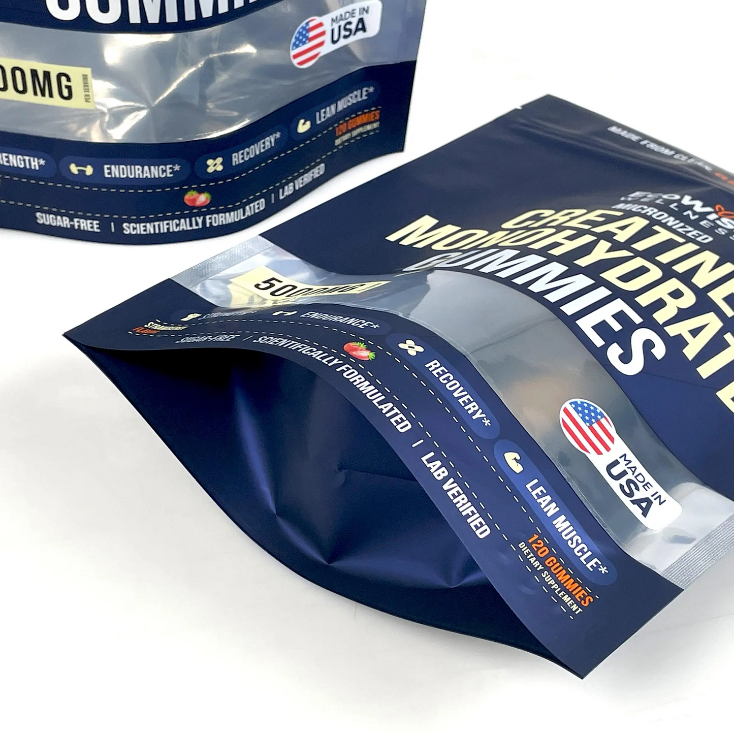 Custom Printed Transparent Packaging Bag Resealable Dry Fruit Biscuit Snack Food Packaging Plastic Stand up Pouch