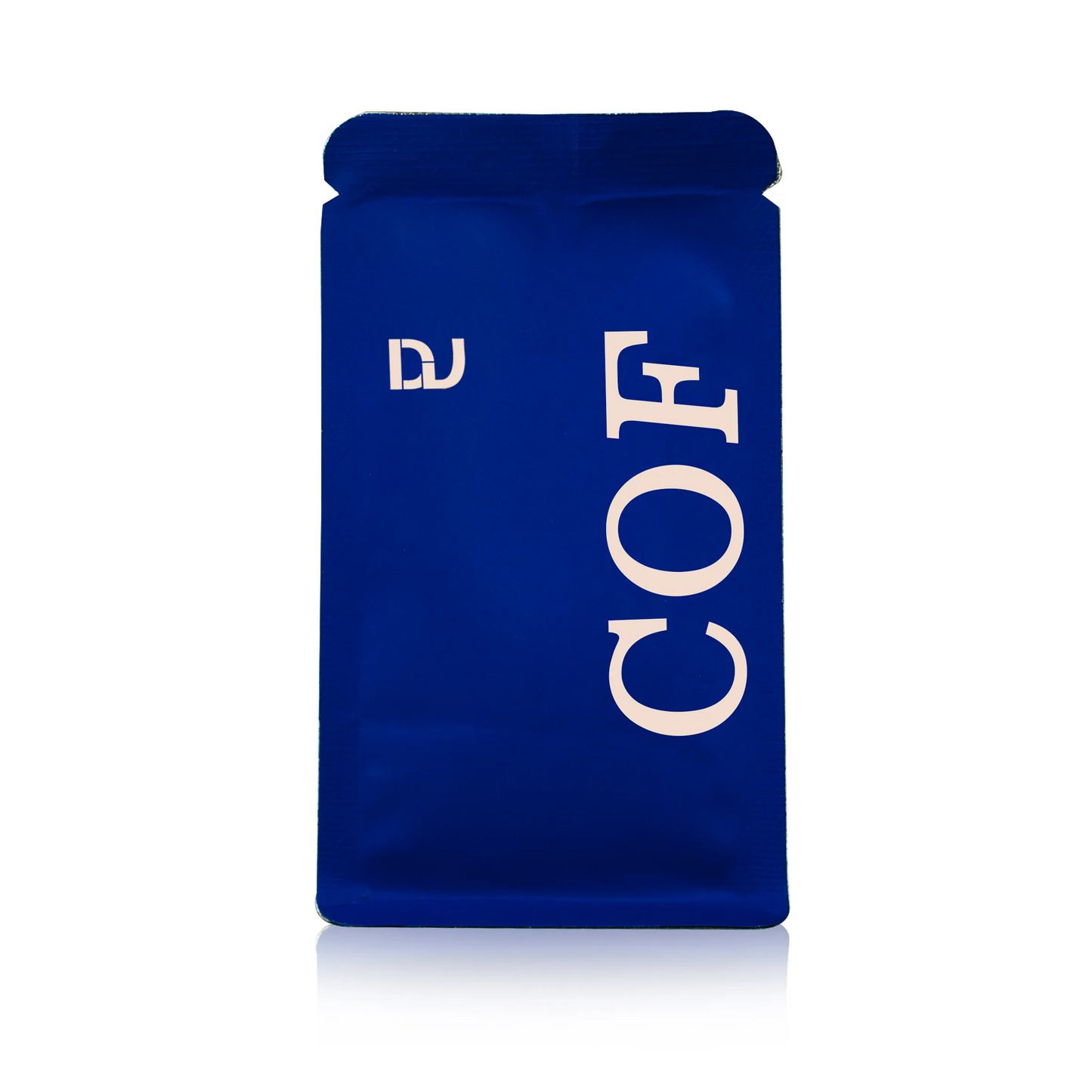 Custom Printed Blue Aluminum Foil Coffee Bean Bag Resealable Flat Bottom Bag Plastic Packaging Zipper Coffee Bag